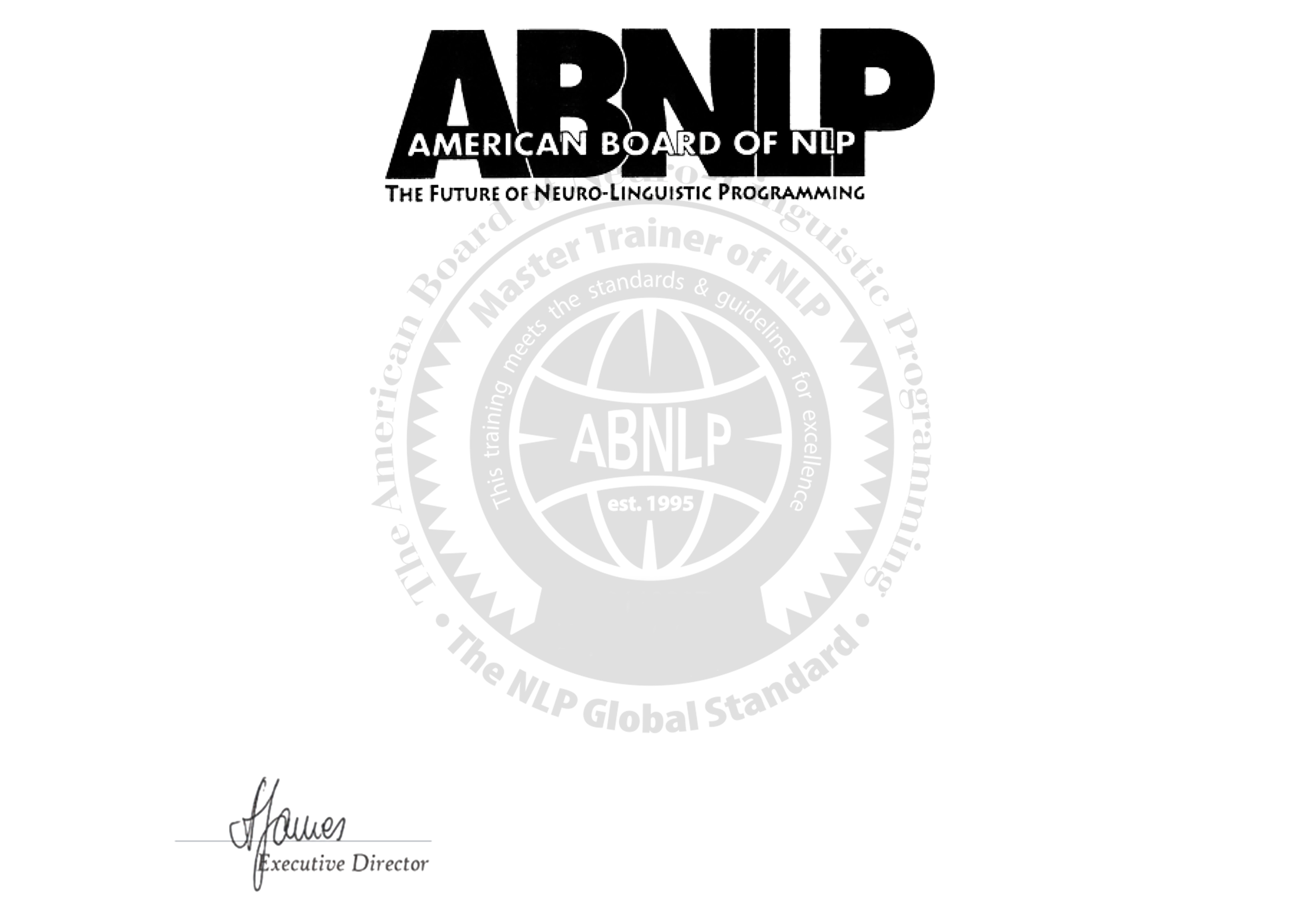 American Board of NLP Certificate